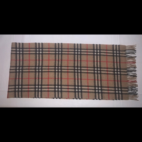 Burberrys 100% Cashmere Vintage Nova Check Scarf - Picture 5 of 10